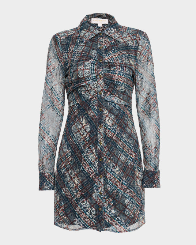 Wyatt Plaid Mini Shirtdress